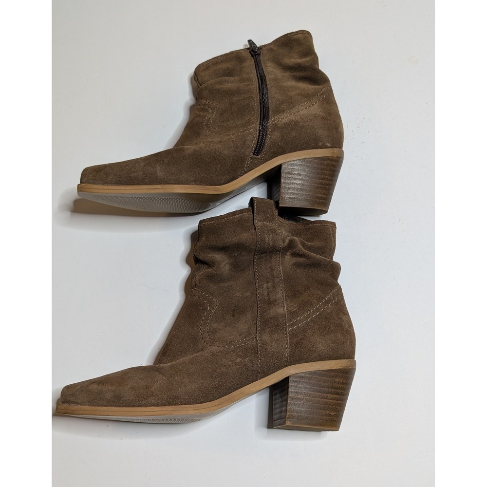 Steve Madden Danily Women Brown Suede Leather Slouchy Western Ankle Boots Size 7
